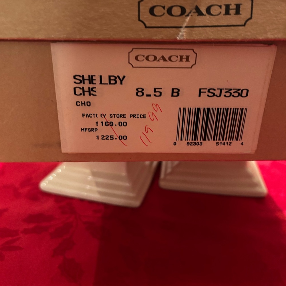 Coach Dark Brown Suede Ankle Boots - Picture 11 of 12
